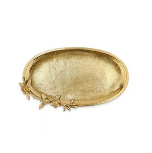 Luxe moderne élégant argent plateau concepteur poignée décor à la maison article de cadeau pour noël mariage luxe moderne métal artisanat - Product Image 6