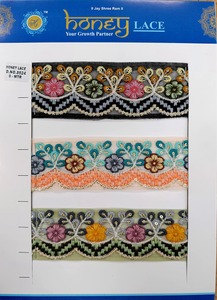 Elegant Embroidered Floral <b>Lace</b> Trim for Home Textile for <b>Curtains</b> Upholstery Bags Shoes Gifts - Product Image 3