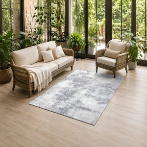 Alfombra de Área Chenille Lavable a Máquina, Antideslizante, con Estampado Digital Oriental Tradicional en Color Crema Marfil, Modelo LXDP-0116 de RUGS DEPOT, Venta al Por Mayor - Product Image 6
