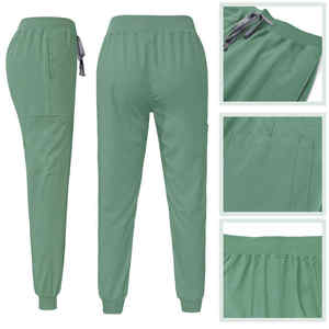 Uniforme d'infirmière Slim Fit personnalisé Top à manches courtes Joggers Scrubs pour l'hôpital Spa Stretch Spandex Scrubs personnalisés - Product Image 4