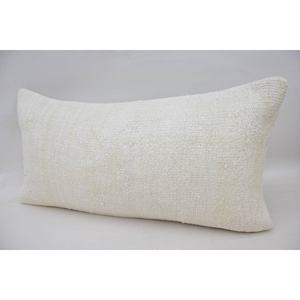 Beige Ikat Toile Patchwork Wool <b>Pillow</b> 12x24 Inch Decorative Accent <b>Pillow</b> Woven Vintage Portable for Bedding Floor Christmas - Product Image 3