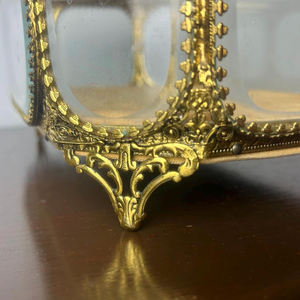 Boîte en verre artisanale indienne de qualité exportée Produit en vrac pour boîte souvenir Boîte biseautée de rangement pour bibelots bijoux accessoires - Product Image 6