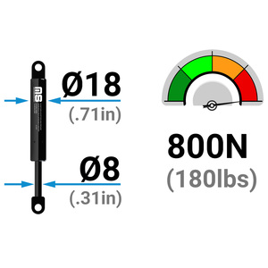 S21KA-96-285ฤดูใบไม้ผลิก๊าซสำหรับเตียงยกกลไก084832 084840 094986 Gasfeder ทำในตุรกีได้รับการรับรองมาตรฐาน ISO 100N-1200N - Product Image 2