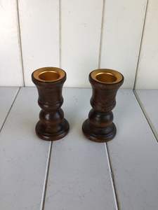 เชิงเทียนไม้ดีไซน์แบบชนบทที่มีลวดลายสวยงามทำด้วยมือทนทานสำหรับห้องสไตล์วินเทจขวดโหลใส่เทียนที่ไม่เหมือนใคร - Product Image 3