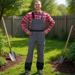 Weld <b>Shield</b> Size 58 Grey/Black Welding Bib Overalls <b>Protective</b> Garden Gloves & Gear - Product Image 3