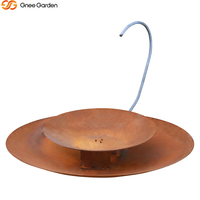 Schalenförmiger Corten-Stahl Rostrot Wetterbeständig 2mm Dick Einfach zu Installieren Moderner Outdoor-Garten Kleiner Wasserbrunnen für den Poolbereich