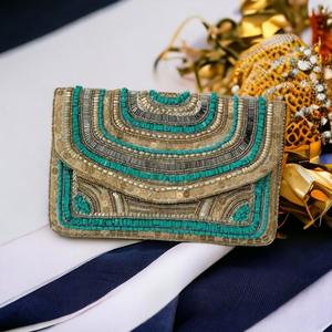 Fashion Handmade Flower Beaded Purse Floral Beaded <b>Clutch</b> <b>White</b> Beaded <b>Bag</b> Summer Crossbody <b>Bag</b> - Product Image 3