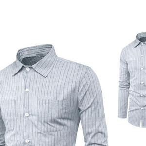 Vêtements de sport pour hommes brodés avec logo personnalisé chemises boutonnées chemise à prix abordable vêtements d'affaires les plus vendus pour hommes - Product Image 5