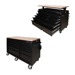 Armoire à outils 142cm 10 tiroirs couleur noire pour mécanicien Garage industrie armoire de rangement d'outils entrepôt Garage atelier sans plomb - Product Image 1