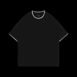 T-shirt streetwear surdimensionné et lourd, style graphique vintage, épaules tombantes, 100% coton, prêt pour l'impression numérique directe, t-shirt personnalisé - Product Image 6