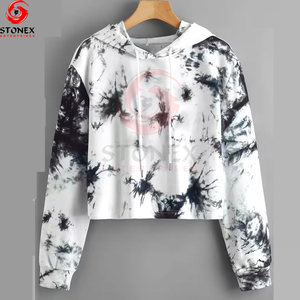 เสื้อฮู้ดครอปแขนสั้นถักน้ำหนักเบาสำหรับผู้หญิง สวมใส่สบาย ระบายอากาศได้ดี เหมาะสำหรับฤดูหนาว รับผลิตตามสั่งขายส่ง - Product Image 3