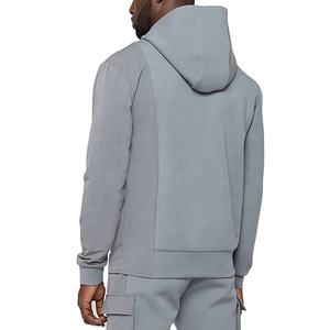 Vente en gros de sweat à capuche mode pour hommes, sweat-shirt unique à design moderne avec panneau pour streetwear OEM/ODM, fournisseur avec logo personnalisé - Product Image 5