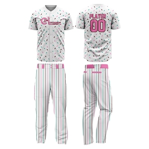 Customized Logo Breathable Quick Dry <b>Light</b> Weight Baseball Uniform Sets Custom Size 100% Polyester High Quality Custom Color - Product Image 5