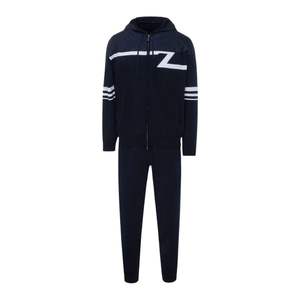 Tenue de sport bleue personnalisée pour hommes, ensemble d'hiver en coton et polyamide, caractéristique respirante pour adultes - Product Image 1