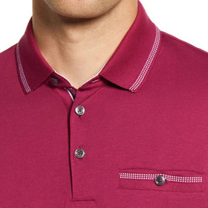 Polo d'été en coton brodé OEM service personnalisé de haute qualité 66% Coton, 34% Polo en polyester pour hommes - Product Image 4