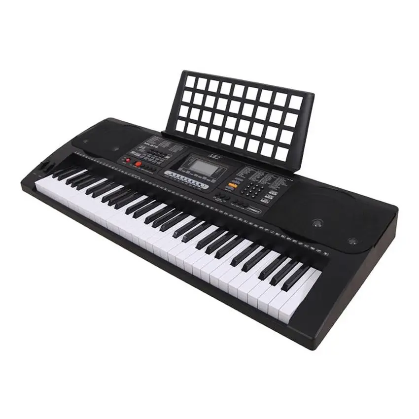 Pemasok 128 Ritme Elektrik Portabel Layar LCD Jenis Musik Elektronik 61 Tombol Keyboard dari Singapura