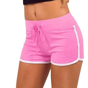 Shorts de course basiques personnalisés pour femmes, nouvelle conception rose respirante imprimée, vente en gros de vêtements de yoga pour femmes - Product Image 1