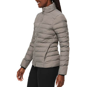 Chaqueta Acolchada de Invierno para Mujer, Diseño Nuevo, con Ribete de Piel de Oveja, Mangas Largas, Material Exterior de Nailon/Algodón - Product Image 3