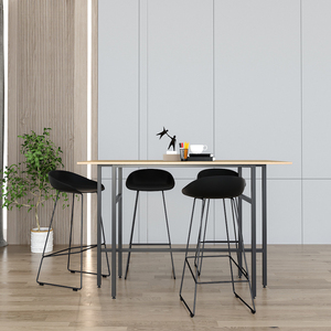 โต๊ะยืนทันสมัยไม้อัดเมลามีนด้านบนและขาเหล็ก-ต้องประกอบ (STD68034) - Product Image 3