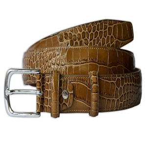 Ceinture en cuir de vachette unisexe sur mesure, vente en gros directe d'usine, boucle carrée vintage solide, design plus, matériau en cuivre - Product Image 5