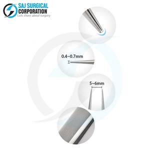 Pince à épiler de précision en acier inoxydable pour gaucher, pointe droite, durable, légère, réutilisable, écologique, outil de toilettage, logo personnalisé - Product Image 2