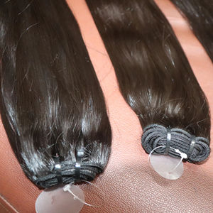 Compre 100% extensiones de cabello humano liso indio crudo sin procesar de alta calidad - Product Image 1