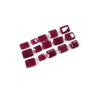 Pierres précieuses de rubis naturels africains non traités 3-7 carats, octogones, couleur rouge, avec différentes tailles de coupe : Trillion, Asscher, Brillant, Rose, Ovale - Product Image 4