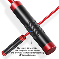 Vente en gros de corde à sauter lourde en alliage PVC et aluminium pour le fitness à domicile corde à sauter réglable avec logo personnalisé