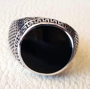 Wholesale <b>Men</b> <b>Ring</b> Natural Black Onyx Gemstone December Birthstone Father's Day Heavy <b>Mens</b> <b>Ring</b> Jewelry 925 <b>Sterling</b> <b>Silver</b> <b>Ring</b> - Product Image 3