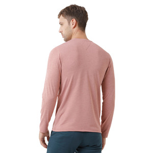 T-shirt pour homme à col rond avec logo personnalisé, de haute qualité, 100% coton, coupe régulière, tricot uni, manches longues - Product Image 4