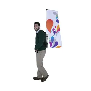 <span class=keywords><strong>Drapeau</strong></span> <span class=keywords><strong>publicitaire</strong></span> en forme de larme pour événements sportifs et activités promotionnelles – Vente en gros - Product Image 4