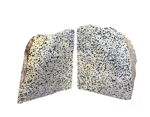 Porte-livres en jaspe dalmatien de haute qualité, pierre naturelle brute, minéraux, cristal, pierre pour la décoration, grossiste - Product Image 3