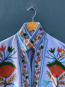 Suzani bordado Boho étnico algodón transpirable teñido chaqueta prendas de vestir exteriores - Product Image 2