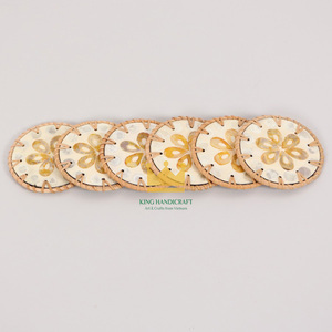 Prix bon marché caboteur en nacre à bord en rotin tasse ronde écologique pour la maison et la cuisine mariage nouveau design moderne - Product Image 2
