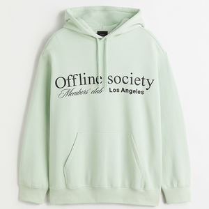 Sudadera con capucha personalizada de alta calidad, fabricación con logotipo personalizado, bolsillo canguro, color gris, 100% algodón, forro polar, manga larga, para hombre - Product Image 1