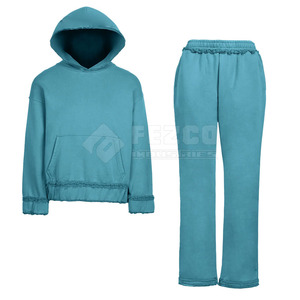 Nouveau design de survêtement en coton délavé à l'acide survêtement en polyester respirant et anti-boulochage pour femmes - Product Image 1