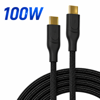 Cable USB C de Nailon de 1.5m, 100W PD, Carga Rápida y Transferencia de Datos, Versión USB 2.0, Conector Tipo C Dorado de Alta Calidad con Logotipo Personalizado, 5A