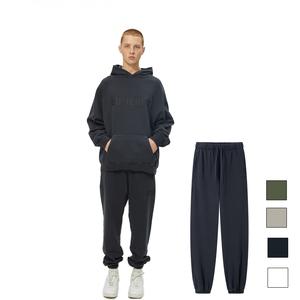 เสื้อสวมหัวผ้าฝ้ายเทอร์รี่ล้างหน้ากรดเสื้อสเวตเตอร์สีพื้นเสื้อสวมหัวไม่มีไซส์ไม่มีสาย - Product Image 2