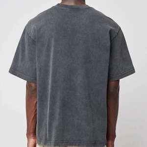 Logo personnalisé T-shirt imprimé surdimensionné et lourd pour hommes, 100% coton, délavé à l'acide et cousu vintage pour hommes - Product Image 3