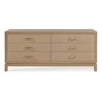 Century Furniture Carrier & Company Lewis Dresser |   Commode classique à 6 tiroirs pour chambre à coucher en finition chêne chaud