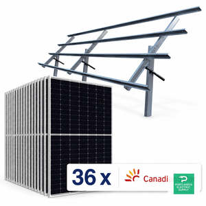 Kit Solar de 22.3kW para Uso Doméstico Fuera de la Red, con 36 Paneles Bifaciales Canadienses de 620W y Soporte Sinclair Sky Rack 2.0 - Product Image 2
