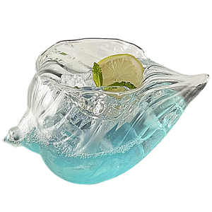 Vente chaude Fantaisie Coquillage Verres À Cocktail Transparent En Forme De Coquille Cocktail Whisky champagne Verre Ensembles pour bar - Product Image 6