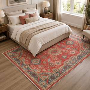 Alfombra Lavable Tradicional Konya Borgoña RW302603 de Rug Weavers, Venta al por Mayor, Chenilla Lavable, 10 Tamaños - Product Image 4