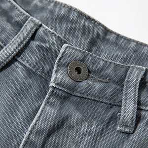 Shorts en jean décontractés pour homme, coupe slim, séchage rapide, couleur unie, 100% coton, dernières ventes 2025 - Product Image 3