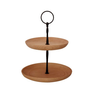 M.A HANDICRAFT-Présentoir à Gâteau en Bois à 2 Niveaux Style Simple Plateau de Service du Désert pour Coupe de Gâteau, Restaurants et Hôtels, Nouvelle Arrivée - Product Image 1