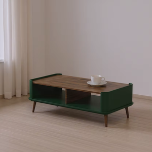 Mesa de té de diseño minimalista de madera de teca real hecha en Indonesia para muebles para el hogar y muebles de interior - Product Image 1