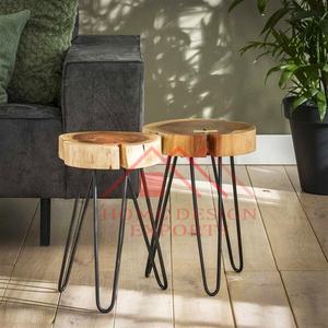 Mesa auxiliar de madera natural personalizada ecológica de último diseño para sala de estar muebles para el hogar superventas mesa de centro - Product Image 2