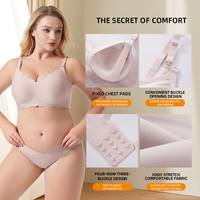 Sujetador Deportivo de Maternidad para Mujer, Sólido, para Lactancia, con Cierre Frontal, Push-Up, Antideslizante, con Tirantes Ajustables