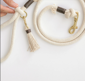 High QualityNatural Organic Cotton Rope Dog <b>Leash</b> // Rope Dog Lead - Soft Dog <b>Leash</b> - Brass Dog <b>Leash</b> - Australia - Product Image 2