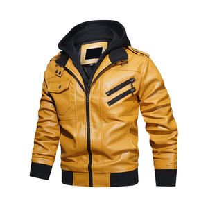 Conception personnalisée OEM Broderie de haute qualité Veste de baseball en cuir PU noire Bomber Letterman pour hommes Veste universitaire zippée pour hommes - Product Image 6